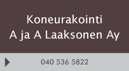Koneurakointi A ja A Laaksonen Ay logo